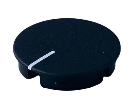 OKW Black Potentiometer Knob Round Shaft, A4131100 [A4131100]; 283-2070