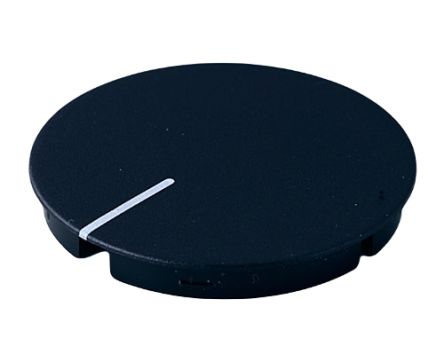 OKW Black Potentiometer Knob Round Shaft, A4150100 [A4150100]; 283-2071