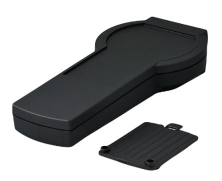 OKW A90 Series Black ABS Hand Held Case, Integral Battery Compartment, IP65, 58 x 39.5mm [A9076109]; 283-2104