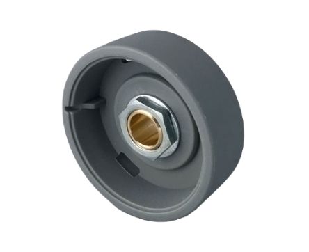 OKW 33mm Grey Potentiometer Knob for 6mm Shaft Round Shaft, B8033068 [B8033068]; 283-2141