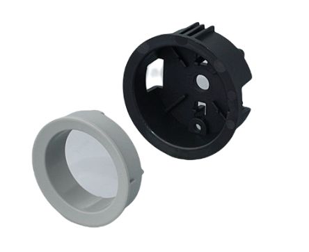 OKW Grey Potentiometer Knob Round Shaft, B8733118 [B8733118]; 283-2147
