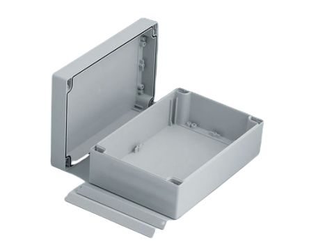 OKW C21 Series Grey ABS General Purpose Enclosure, IP66, Light Grey Lid, 240x 160 x 90mm [C2116241]; 283-2150