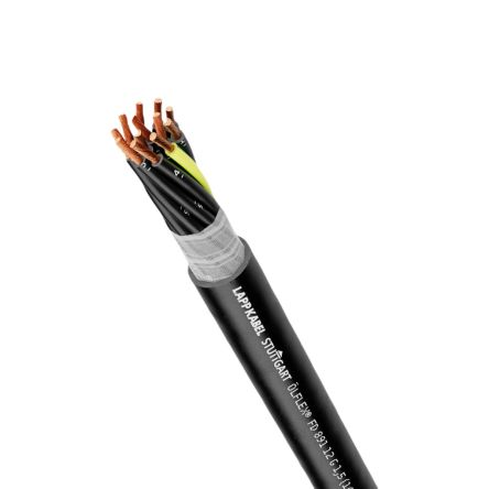 Lapp 10265 Control Cable, 5 Cores, 4 mm², Screened, 100m, Black PVC Sheath, 12 AWG [1026505]; 283-2161
