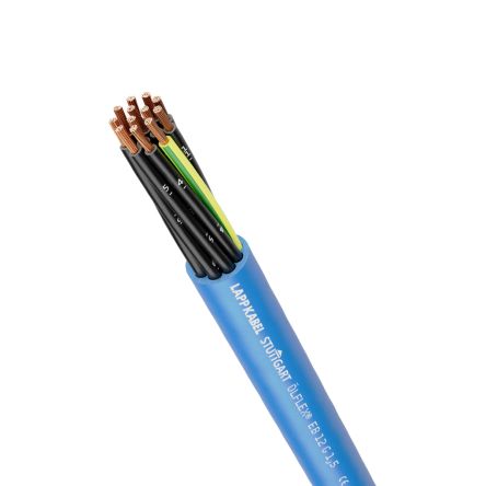 Lapp 12441 Control Cable, 3 Cores, 1 mm², Unscreened, 100m, Blue PVC Sheath, 17 AWG [12441]; 283-2173