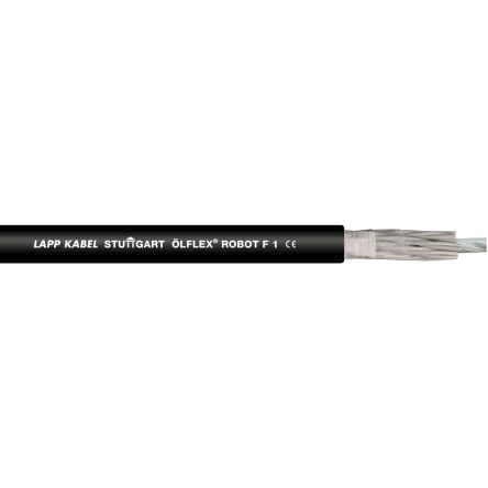 Lapp 29594 Control Cable, 2 Cores, 0.34 mm², Screened, 100m, Black Thermoplastic Elastomers TPE Sheath, 22 AWG [29594]; 283-2193