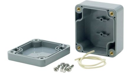 Plastic Enclosure 80x82x55mm Dark Grey A [RND 455-00218]; 283-2894
