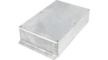 RND RND 455 Series Aluminium Aluminium Alloy Enclosure, IP65, Flanged, Aluminium Lid, 222 x 146 x 55mm [RND 455-00421]; 283-2940