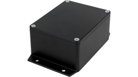RND RND 455 Series Black Aluminium Alloy Enclosure, IP65, Flanged, Black Lid, 115 x 65 x 55mm [RND 455-00431]; 283-2947