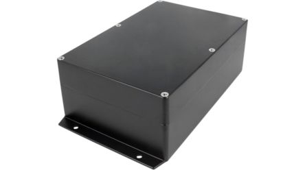 RND RND 455 Series Black Aluminium Alloy Enclosure, IP65, Flanged, Black Lid, 222 x 146 x 82mm [RND 455-00436]; 283-2952