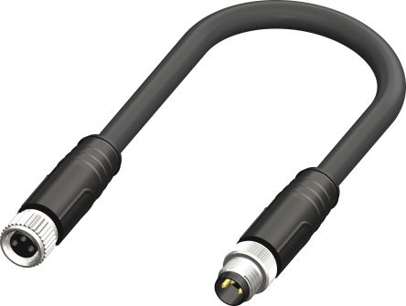 RS PRO Straight Female 3 way M8 to Straight Male 3 way M8 Actuator/Sensor Cable, 1m [0]; 283-4942