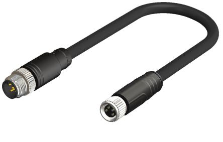RS PRO Straight Female 4 way M8 to Straight Male 4 way M12 Actuator/Sensor Cable, 3m [0]; 283-4947