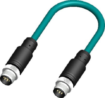 RS PRO Straight Male 8 way M12 to Straight Male 8 way M12 Actuator/Sensor Cable, 2m [0]; 283-4986