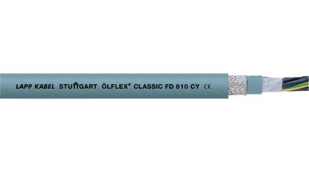 Lapp Control Cable, 1.5 mm², CY, Screened, 50m, Grey PVC Sheath, 15 AWG [0026253/50]; 283-5263