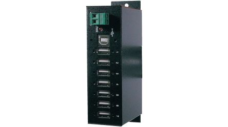 Exsys 7 Port USB 2.0 USB A, USB B  Hub, USB Bus Powered, 132.50 x 74.28 x 36.20mm [EX-1177HMVS]; 283-5867