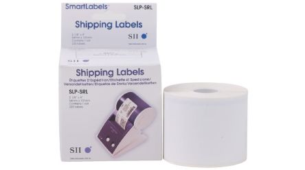 Seiko Instruments SLP White Label Roll, 54mm Width, 101mm Height, 220Per Roll Qty [SLP-SRL]; 283-5962
