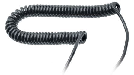 TBS de Buck B.V. Spiral Cable 0.14 mm² 12 Core Multicore Mains Power Cable, Black Polyurethane PUR, 1.6m [SP-DSR-014]; 283-6034