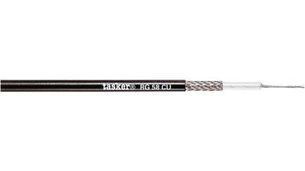 Tasker, 100m, RG-58 C/U Coaxial, Unterminated [RG 58 C/U MIL.]; 283-6525