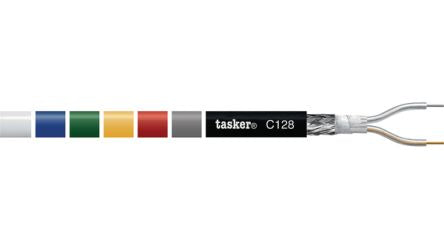 Tasker 2 Core Microphone, 0.35 mm² CSA, 6.3mm od, 100m, Black [C128 - BLACK]; 283-6784