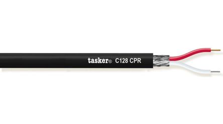 Tasker 2 Core Microphone, 0.35 mm² CSA, 6.1mm od, 100m, Black [C128 CPR]; 283-6785
