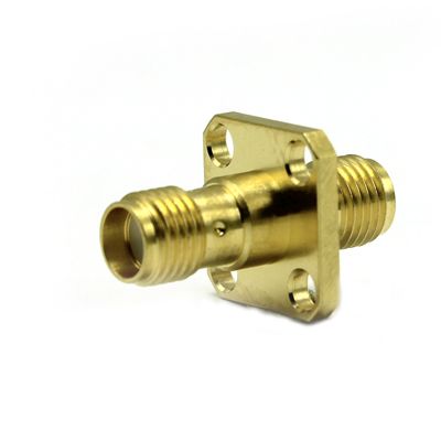 RS PRO Female to Female Flange Mount SMA Connector, 50Ω, Right Angle Body [0]; 283-7151