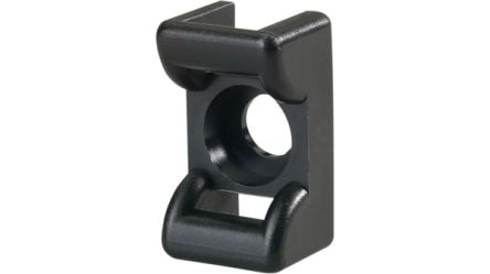 HellermannTyton Black Cable Tie Mount 12 mm x 18mm, 6mm Max. Cable Tie Width [KR6G5 PA66 BK 100]; 283-7593