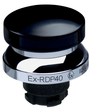 Schmersal EX-RDP Series Black Momentary Push Button Head, 22.3mm Cutout, IECEx [EX-RDP40SW]; 283-8251