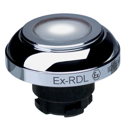 Schmersal EX-RDL Series White Illuminated Momentary Push Button Head, 22.3mm Cutout, IECEx [EX-RDLWS]; 283-8266