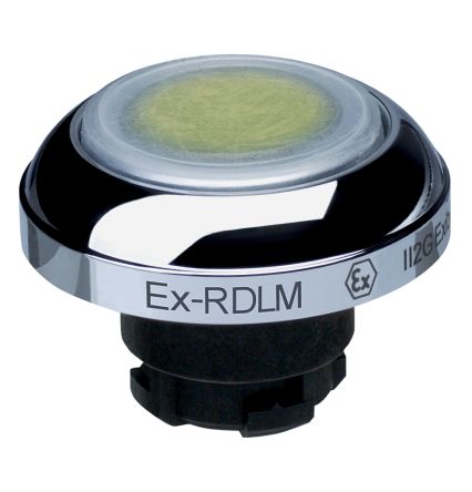 Schmersal EX-RDL Series Yellow Illuminated Momentary Push Button Head, 22.3mm Cutout, IECEx [EX-RDLMGB]; 283-8268