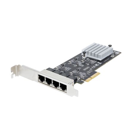 StarTech.com 4 Port PCIe RJ45 Network Card, 10/100Mbit/s [PR42GI-NETWORK-CARD]; 283-8317