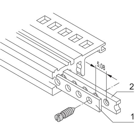 nVent SCHROFF Strip, 432mm Depth, 84HP [30845-253]; 283-8381