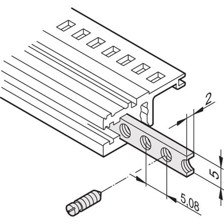 nVent SCHROFF Threaded Insert, 325mm Depth, 63HP [34561-363]; 283-8402