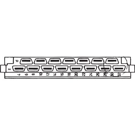 nVent SCHROFF 69001 Series Connector for Use with Front Panels, 84.9 x 10.1mm [69001-981]; 283-8416