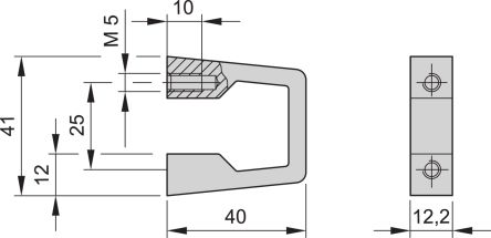 nVent SCHROFF Guide Rail Handle for Use with Subracks, 1U [10501-116]; 283-9178