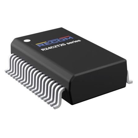 Recom R24C2T25 DC-DC Converter, 2.5 → 22.5V dc/ -12 And 100mA Output, 21 → 27 V dc Input, 2W, Surface [R24C2T25-CT]; 283-9217