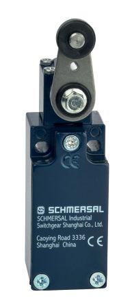 Schmersal EX-T Series Roller Lever Safety Interlock Switch, 1NO/1NC, IP65, Die Cast Zinc Housing, 230V ac ac Max, 4A Max [EX-TV12H 235-11Z-3D]; 284-0230