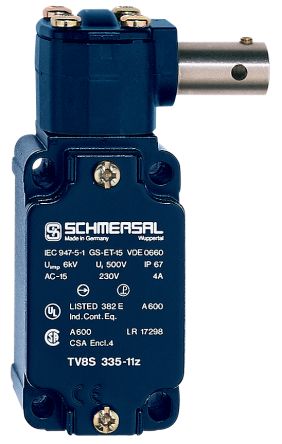 Schmersal EX-T Series Safety Interlock Switch, 2NC, IP65, Die Cast Zinc Housing, 4A Max [EX-TV10S 335-02Z-3D]; 284-0253