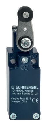 Schmersal EX-Z Series Roller Lever Safety Interlock Switch, 1NO/1NC, IP67, Die Cast Zinc Housing, 230V ac ac Max, 4A Max [EX-ZV14H 235-11Z-3D]; 284-0269
