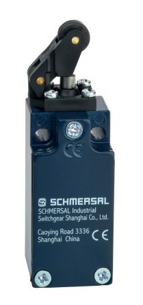 Schmersal EX-T Series Roller Lever Safety Interlock Switch, 1NO/1NC, IP65, Die Cast Zinc Housing, 230V ac ac Max, 4A Max [EX-TK 235-11ZUE-3D]; 284-0291