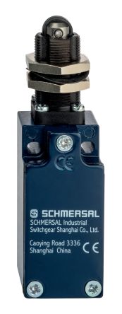 Schmersal EX-Z Series Roller Plunger Actuator, 1NO/1NC, IP67, Die Cast Zinc Housing, 230V ac ac Max, 4A Max [EX-Z4R 235-11Z-3D]; 284-0342
