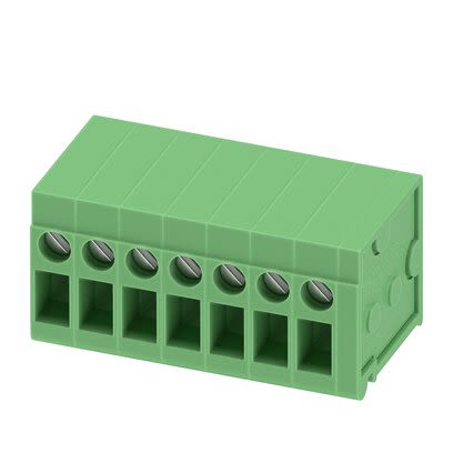 Phoenix Contact 5-H/SA, FRONT 2 Series PCB Terminal Block, 7-Contact, 5mm Pitch, PCB Mount, 1-Row, Screw Termination [1988257]; 284-0634