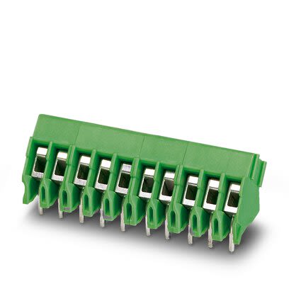 Phoenix Contact PTA Series PCB Terminal Block, 9-Contact, 3.5mm Pitch, PCB Mount, 1-Row, Screw Termination [1989023]; 284-0653