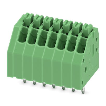 Phoenix Contact PTSA Series PCB Terminal Block, 7-Contact, 2.5mm Pitch, PCB Mount, 1-Row, Push In Termination [1989793]; 284-0660