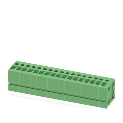 Phoenix Contact 5-H/SA, FRONT 2 Series PCB Terminal Block, 17-Contact, 5mm Pitch, PCB Mount, 1-Row, Screw Termination [1990559]; 284-0669