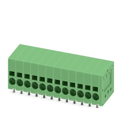 Phoenix Contact SPT Series PCB Terminal Block, 12-Contact, 3.5mm Pitch, PCB Mount, 1-Row, Push In Termination [1990834]; 284-0674