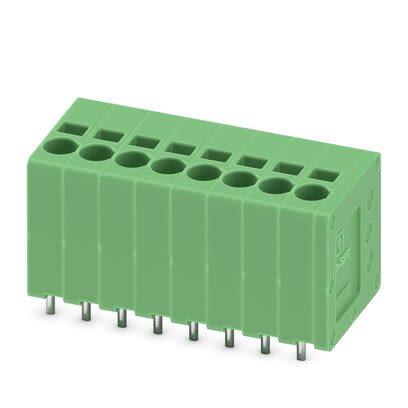Phoenix Contact SPT Series PCB Terminal Block, 8-Contact, 3.5mm Pitch, PCB Mount, 1-Row, Push In Termination [1990915]; 284-0675