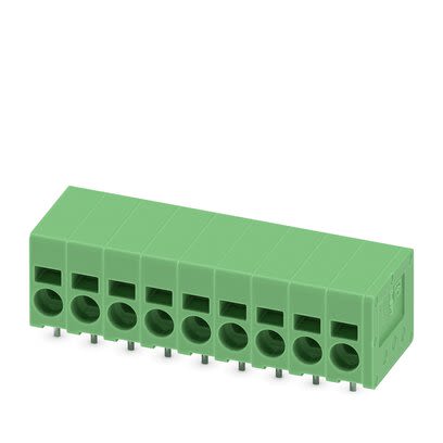 Phoenix Contact SPT Series PCB Terminal Block, 9-Contact, 5mm Pitch, PCB Mount, 1-Row, Push In Termination [1991040]; 284-0678