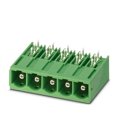 Phoenix Contact PC Series Wave Soldering Mount PCB Header, 7 Contact(s), 10.16 mm Pitch, 1 Row(s), Shrouded [1996281]; 284-0697