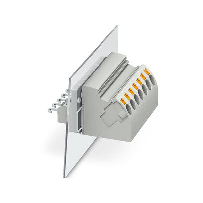 Phoenix Contact PW 4-POT-SL Series Panel Feed Through Terminal Plug, 2-Contact, 8.1mm Pitch, Panel Mount, 1-Row, Push [3059731]; 284-1420