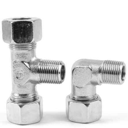 Parker Hydraulic Elbow Compression Tube Fitting 24° Cone Male to R 1/8 Male, WE04LLRCFX [WE04LLRCFX]; 284-1812