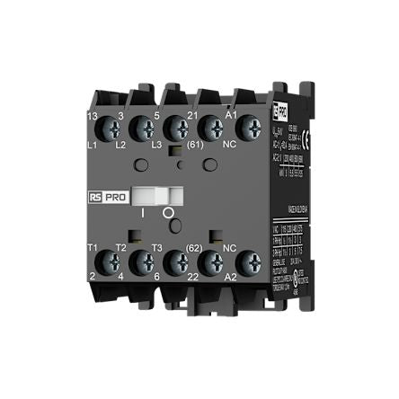 RS PRO Contactor, 24 V Coil, 4-Pole, 5.5 kW, 3NO, 24 V dc [0]; 284-2358